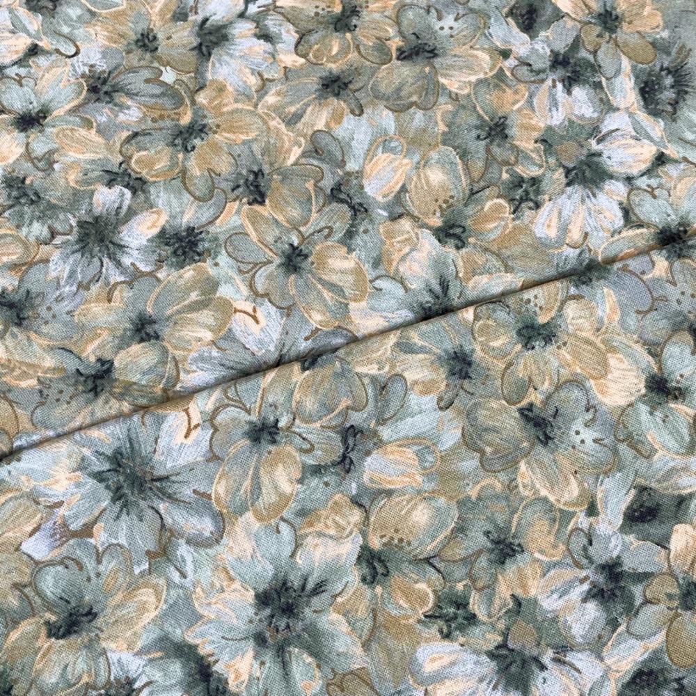 Jinny Beyer Four Seasons RJR Fabrics Green Floral Cotton Fabric 2006 Vintage